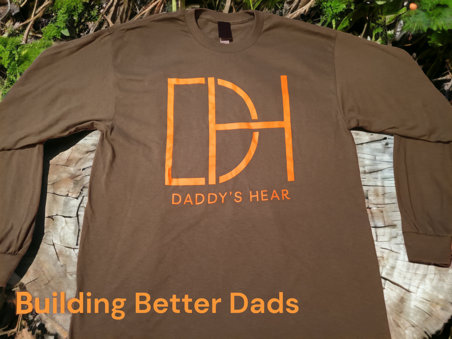 Daddy's Hear Military Green Long Sleeve